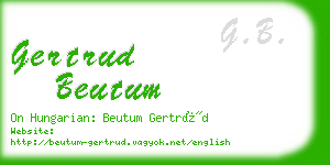 gertrud beutum business card